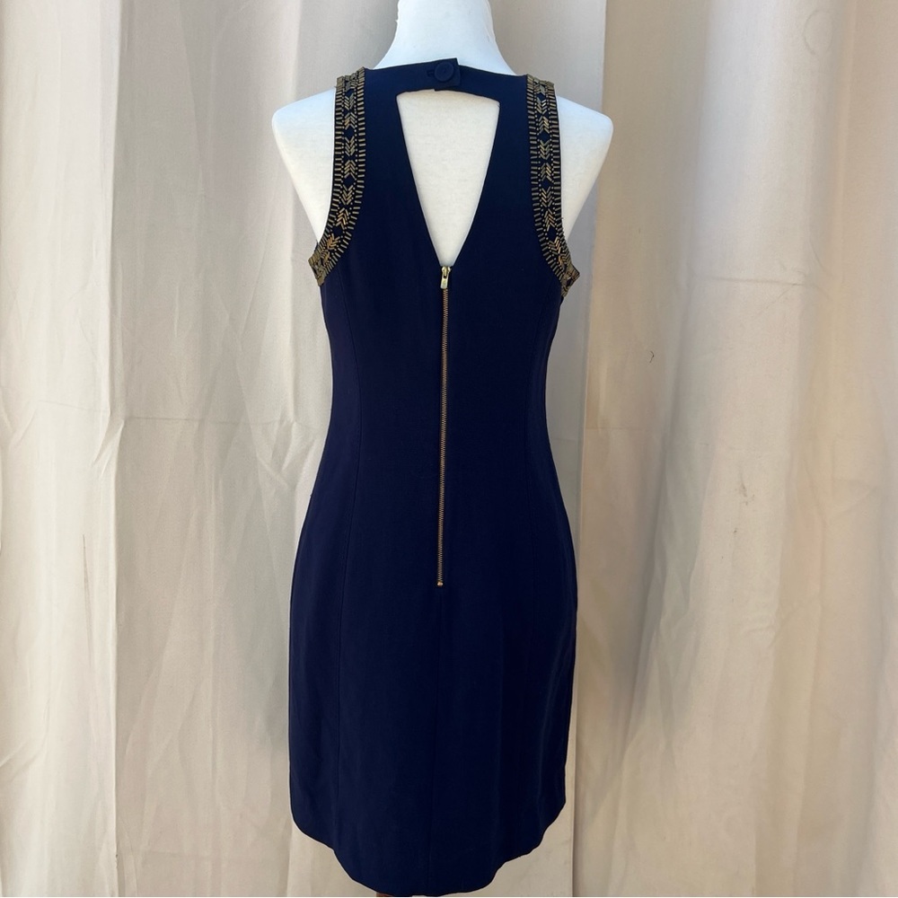 Lilly Pulitzer Size 2 Chrissy Sleeveless Beaded classy Shift Dress - Picture 12 of 16